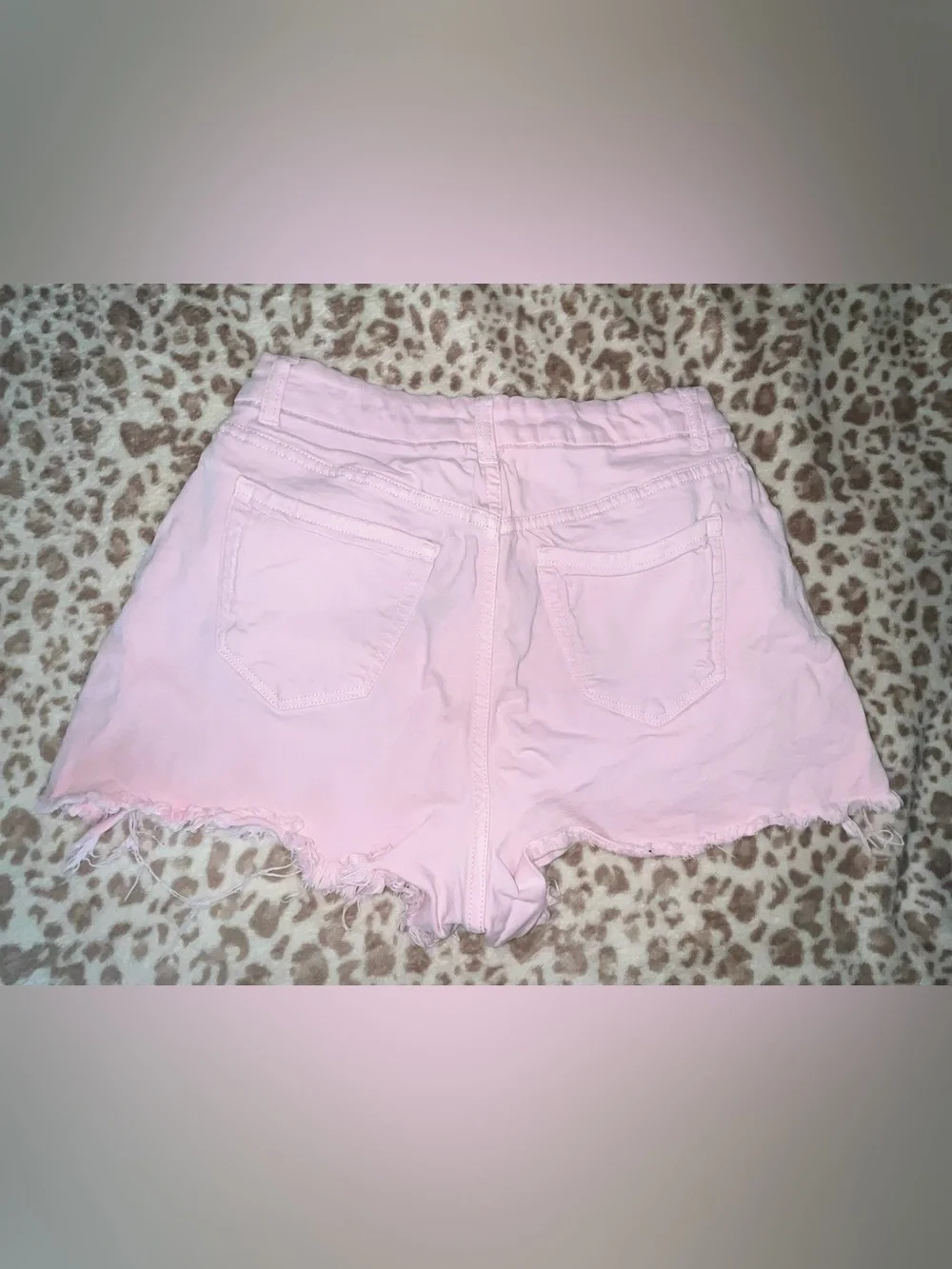 No Boundaries - Light Pink Multi Button-Front Frayed Denim Shorts